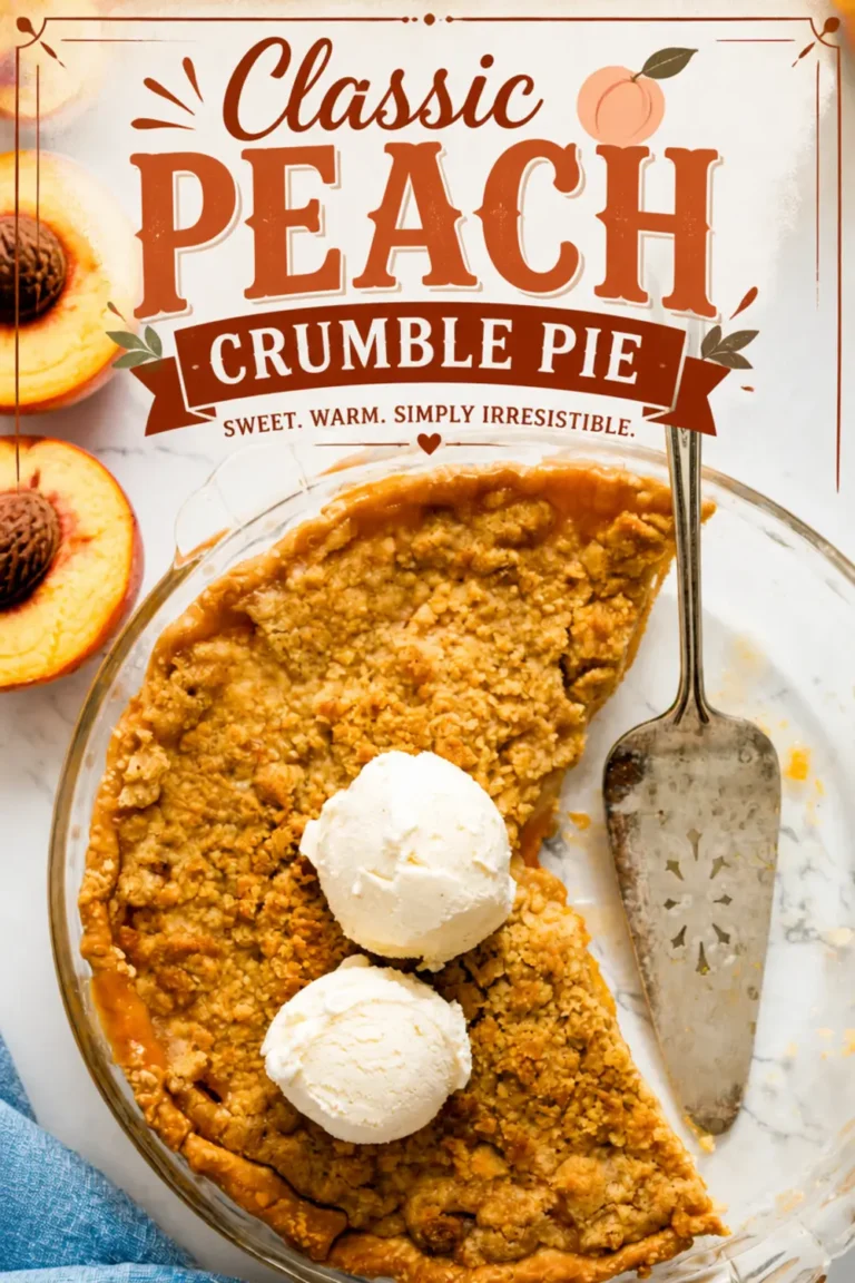 Classic Peach Crumble Pie