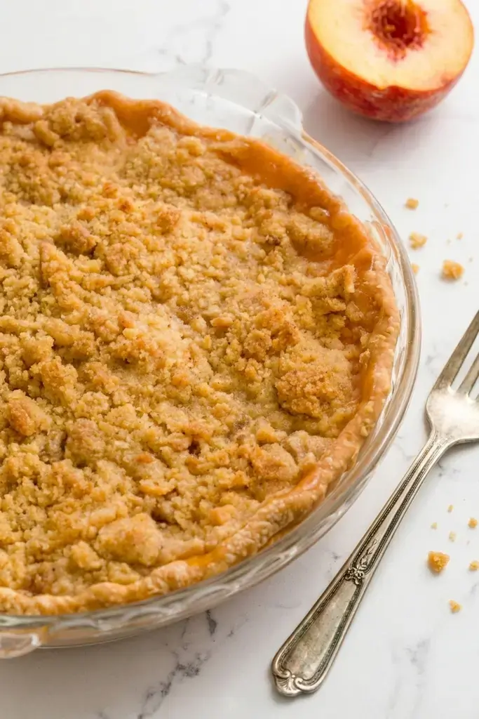 Classic Peach Crumble Pie, Serving and Storage
