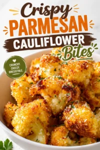 Crispy Parmesan Cauliflower Bites