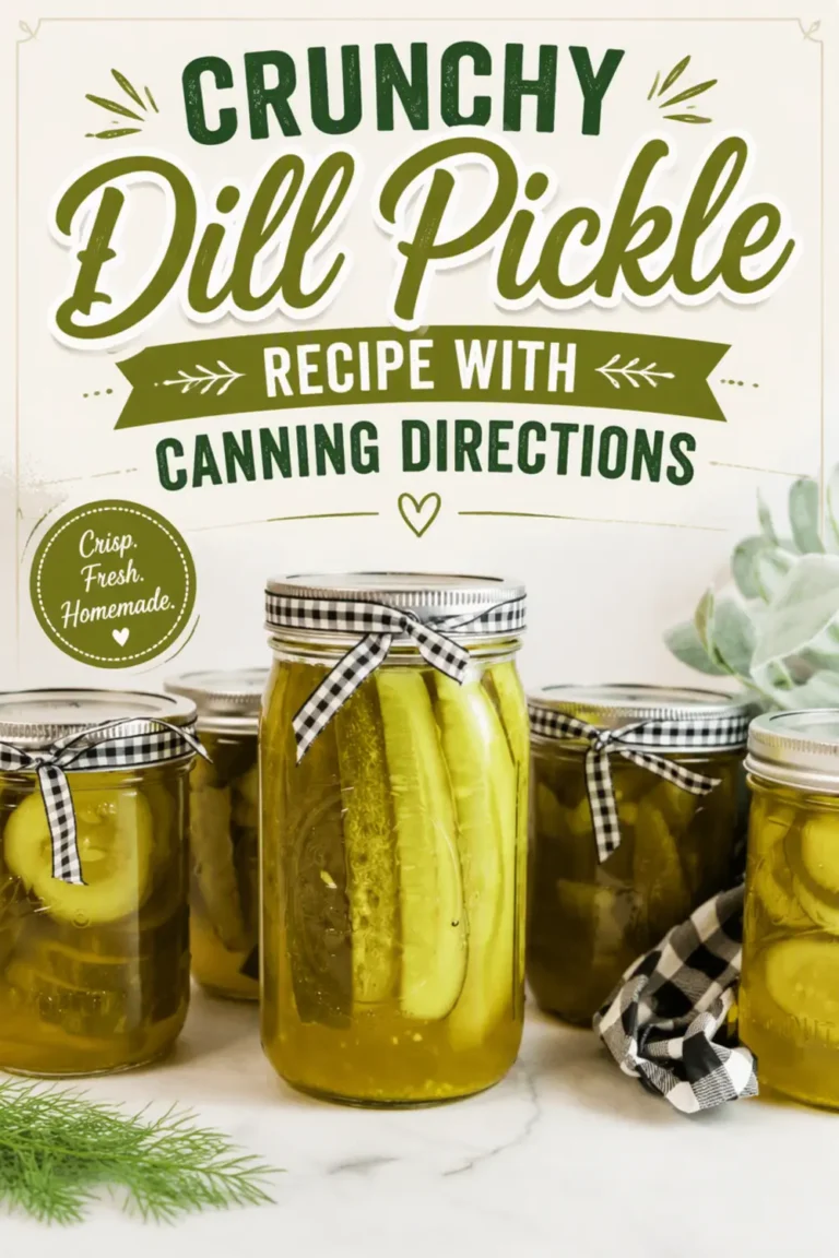 Crunchy Dill Pickle Recipe With Canning Directions