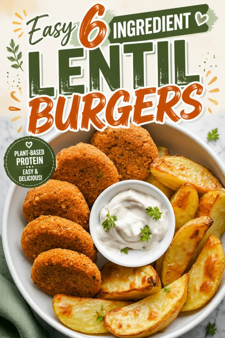 Easy 6 Ingredient Lentil Burgers