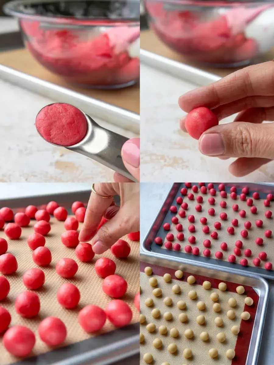 Flower Cookies, Step 2: Scooping the Dough and Creating the Flowers