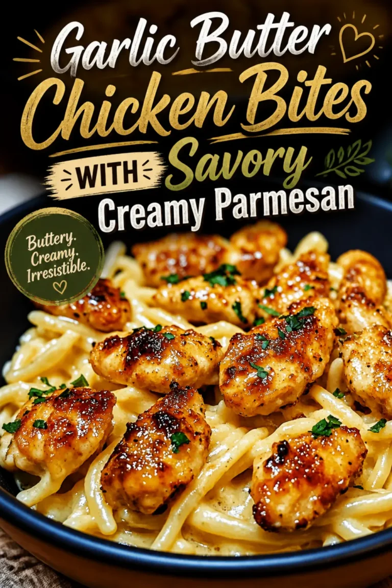 Garlic Butter Chicken Bites With Savory Creamy Parmesan