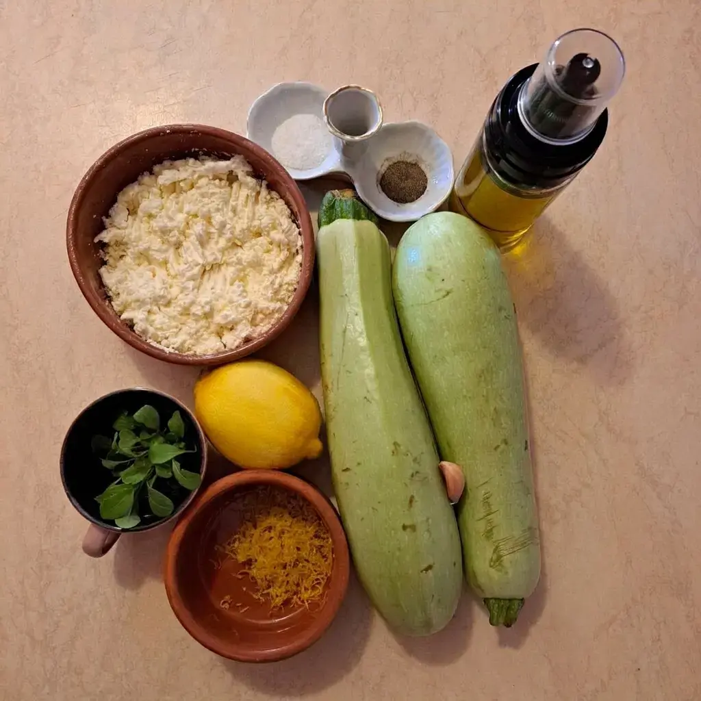 Grilled Zucchini Rolls With Microgreens, Ingredients for Grilled Zucchini Rolls
