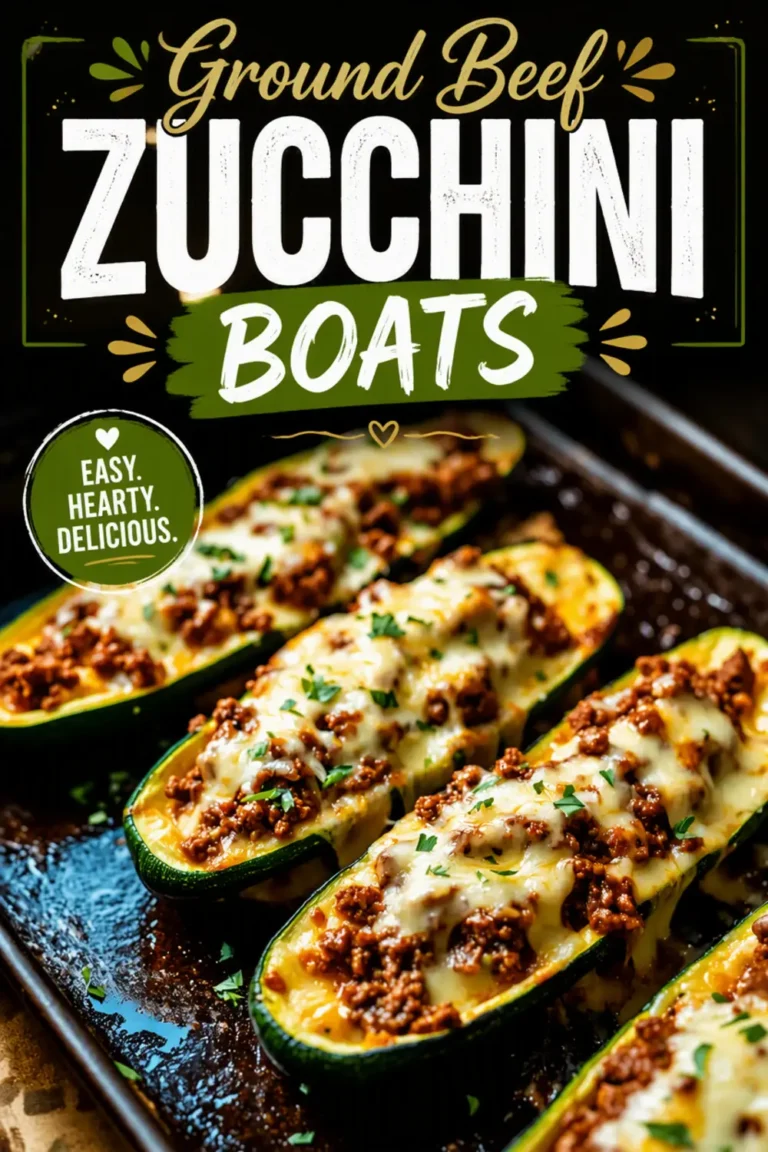 Ground Beef Zucchini Boats