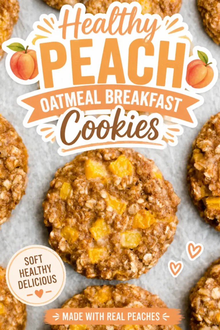 Healthy Peach Oatmeal Breakfast Cookies