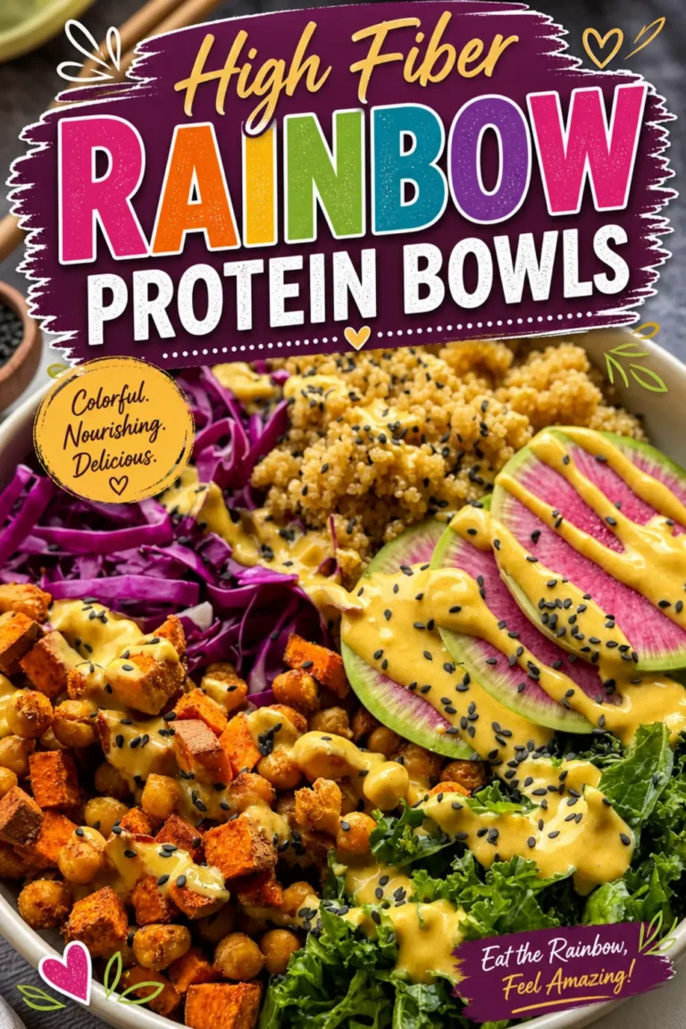 High Fiber Rainbow Protein Bowls