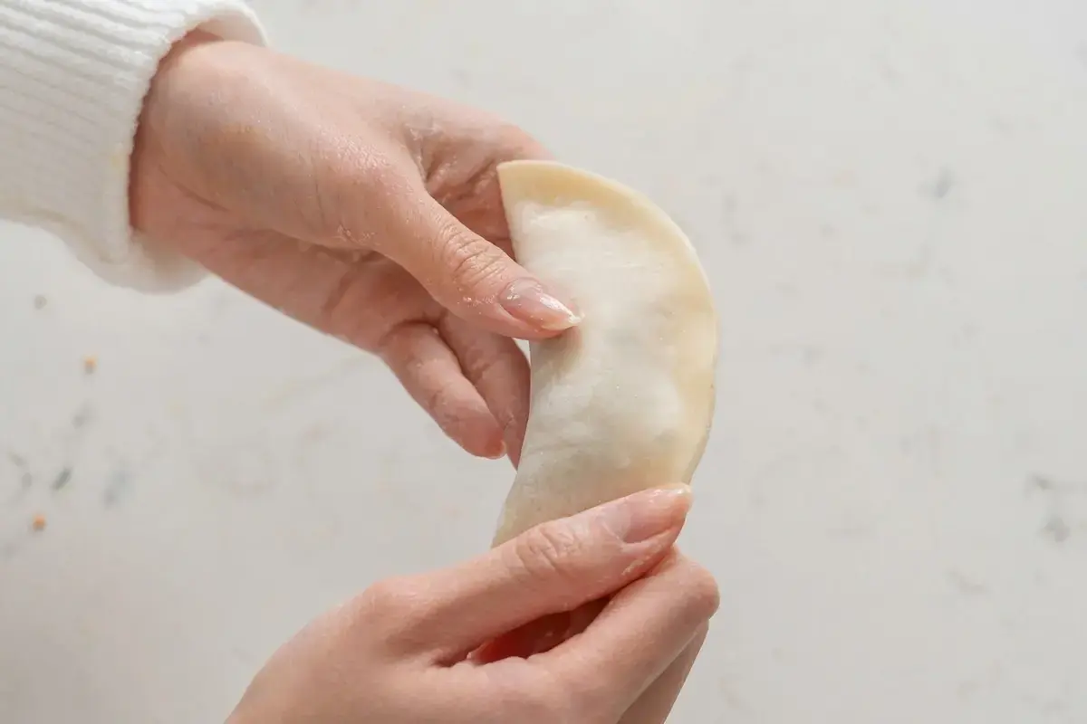Kimchi Mandu Korean Kimchi Dumplings, Assemble the Kimchi Mandu