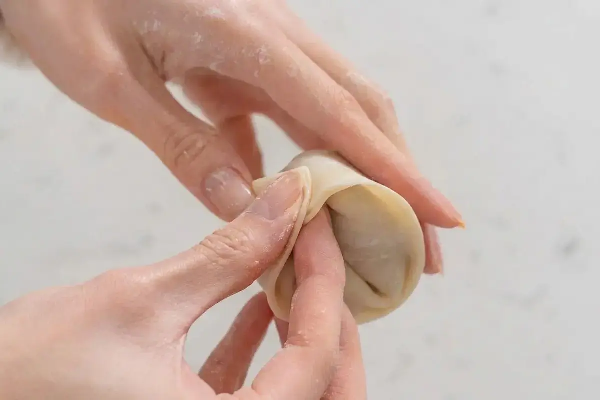 Kimchi Mandu Korean Kimchi Dumplings, Assemble the Kimchi Mandu