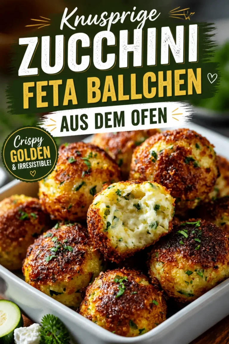 Knusprige Zucchini Feta Ballchen Aus Dem Ofen Die
