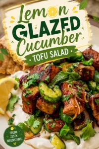 Lemon Glazed Cucumber Tofu Salad