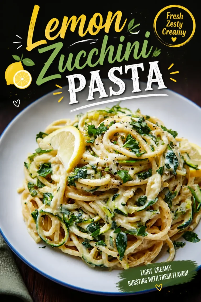Lemon Zucchini Pasta with a Fresh, Creamy Finish 8 Lemon Zucchini Pasta