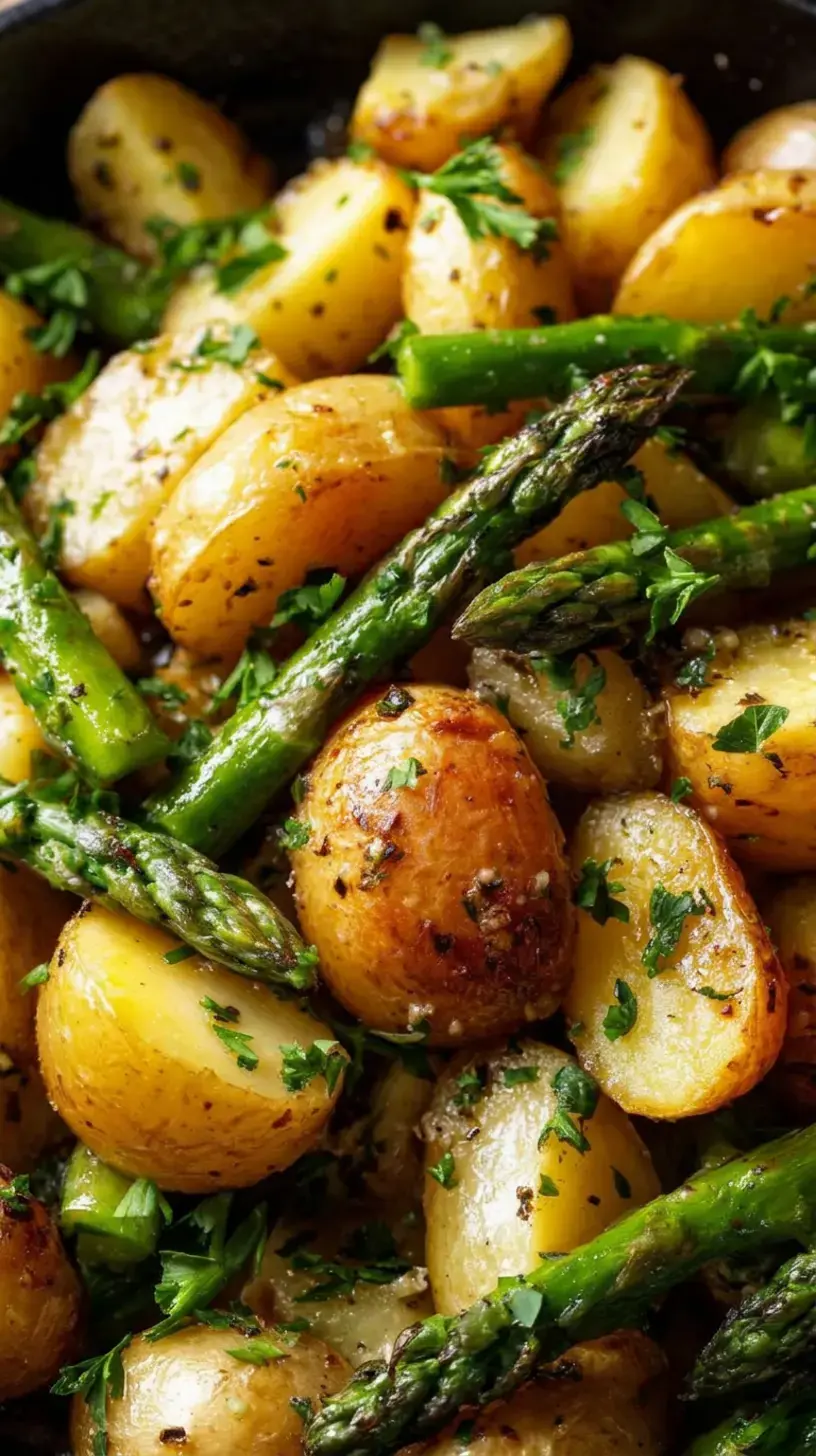 One Pan Garlic Potatoes Asparagus For Effortless Flavor, Toss, Roast, and Finish