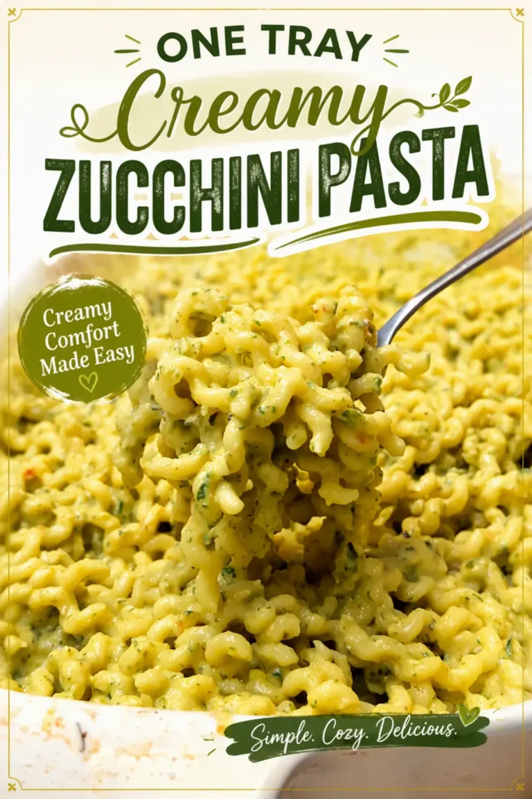 One Tray Creamy Zucchini Pasta