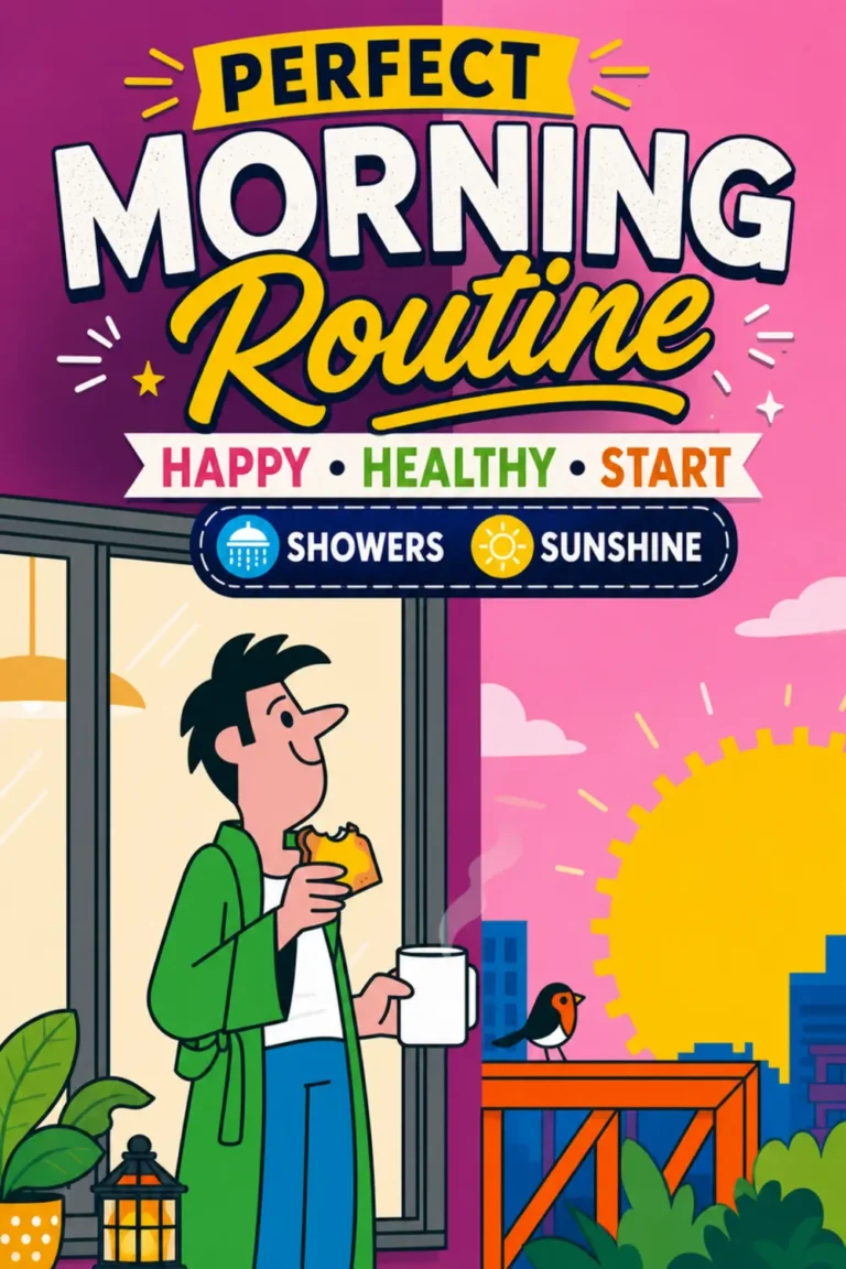 Perfect Morning Routine Happy Healthy Start Showers Sunshine