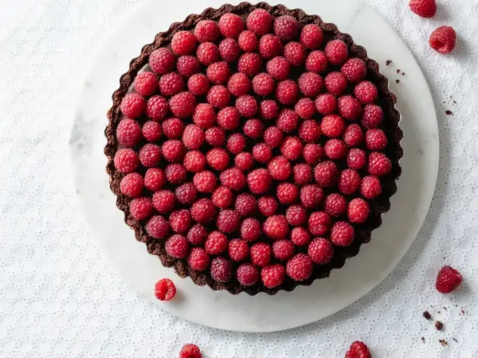 Raspberry Chocolate Ganache Tart Recipe with a Buttery Graham Cracker Crust 10 Raspberry Chocolate Ganache Tart Recipe, How to make a classic chocolate ganache tart