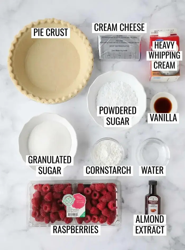 Raspberry Cream Pie Recipe with a No-Bake Cream Cheese Filling 14 Raspberry Cream Pie, Ingredients You'll Need