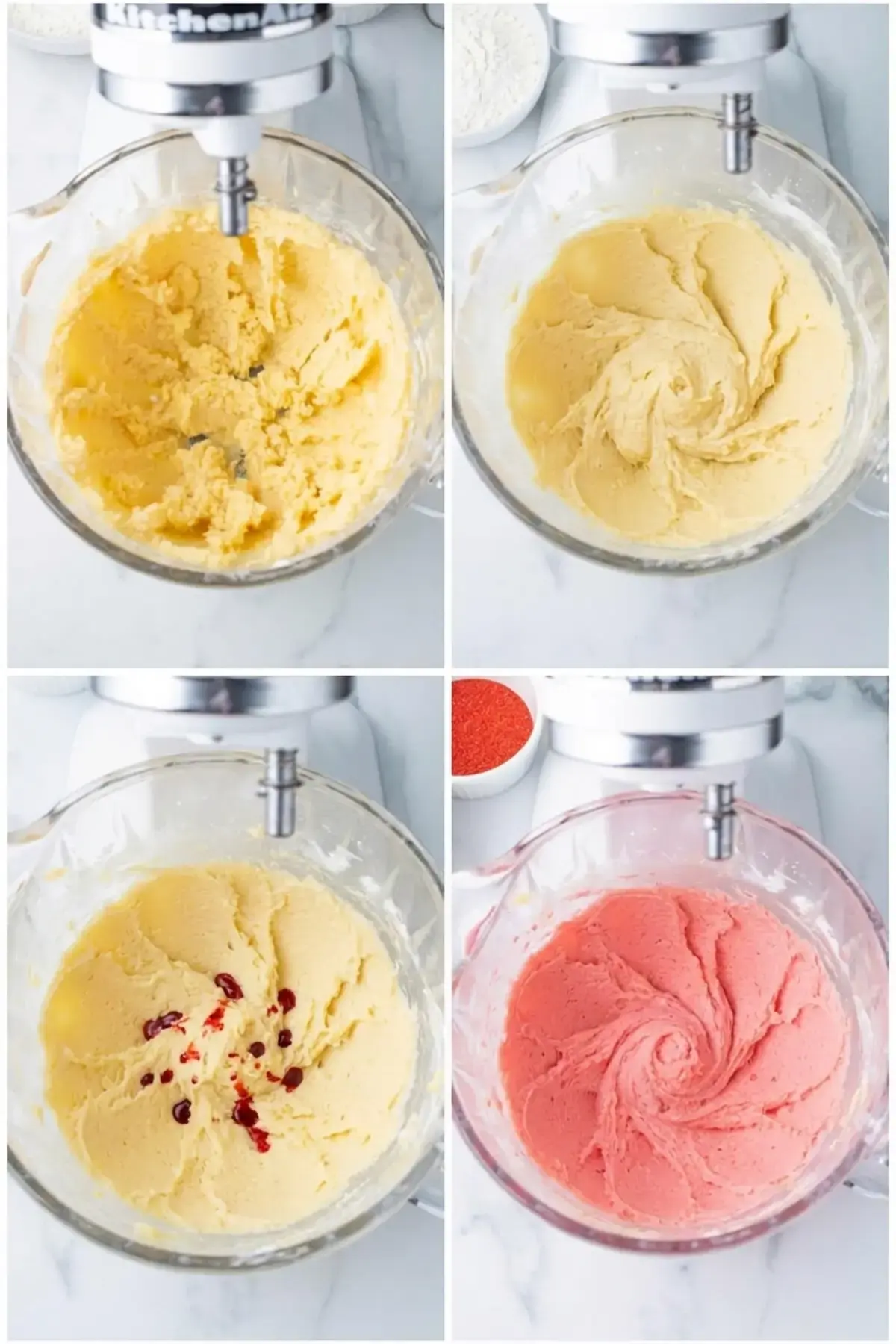 Slice And Bake Heart Cookies, Mix and Divide the Dough