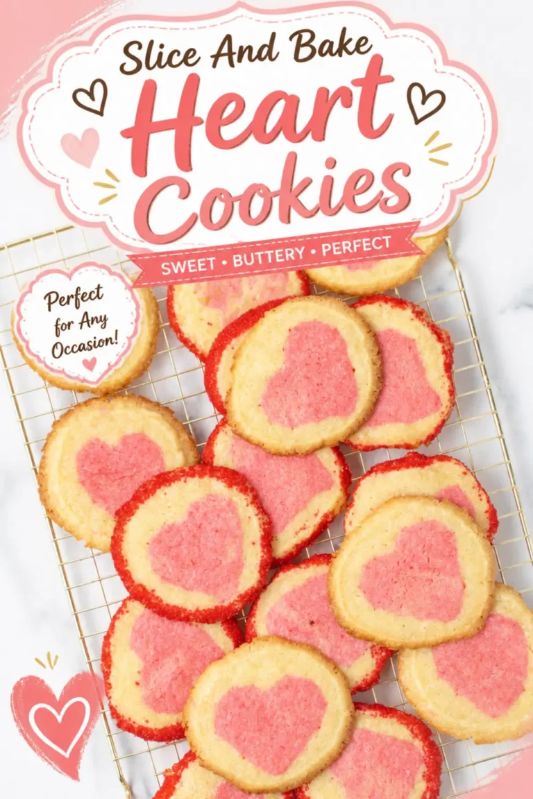 Slice And Bake Heart Cookies