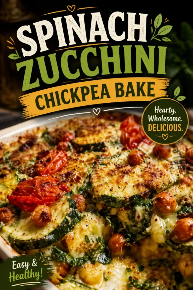 Spinach Zucchini Chickpea Bake