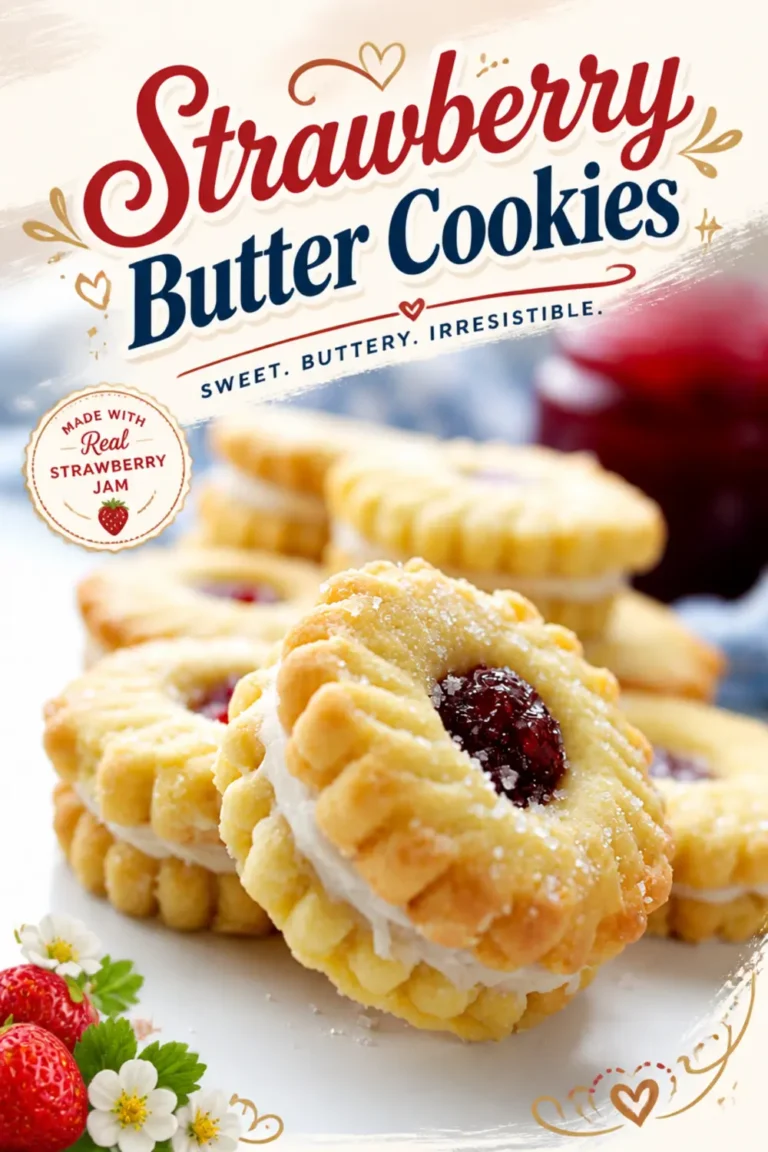 Strawberry Butter Cookies
