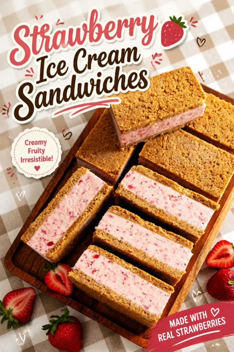 Strawberry Ice Cream Sandwiches