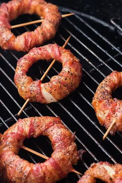 Summer Grilling Recipes for Easy Backyard Cookouts 20 Summer Grilling Recipes, Bacon Wrapped Sriracha Onion Rings