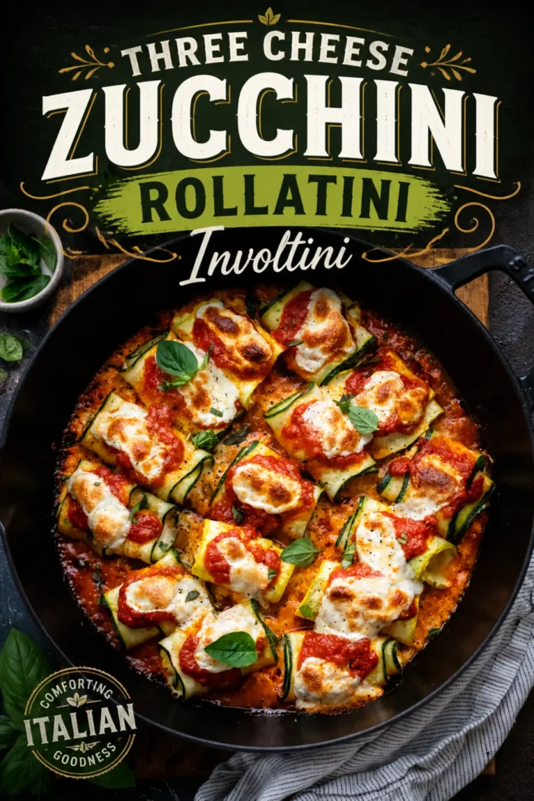 Three Cheese Zucchini Rollatini Involtini
