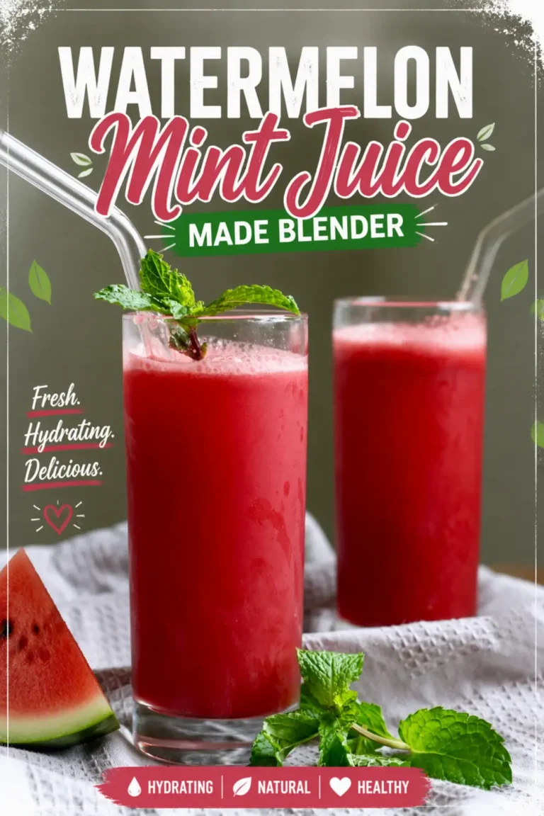 Watermelon Mint Juice Made Blender