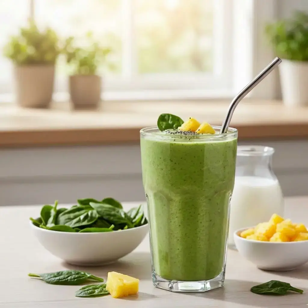 10 Yogurt-Based Fruit Smoothie Recipes, 3. The "Green Machine" (That Doesn't Taste Like Grass)