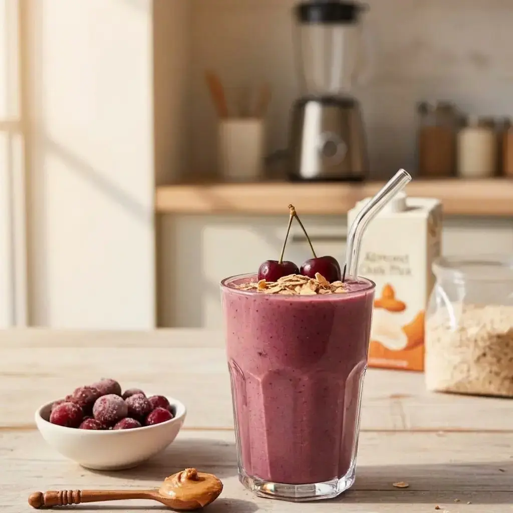 10 Yogurt-Based Fruit Smoothie Recipes, 8. Cherry Almond Delight