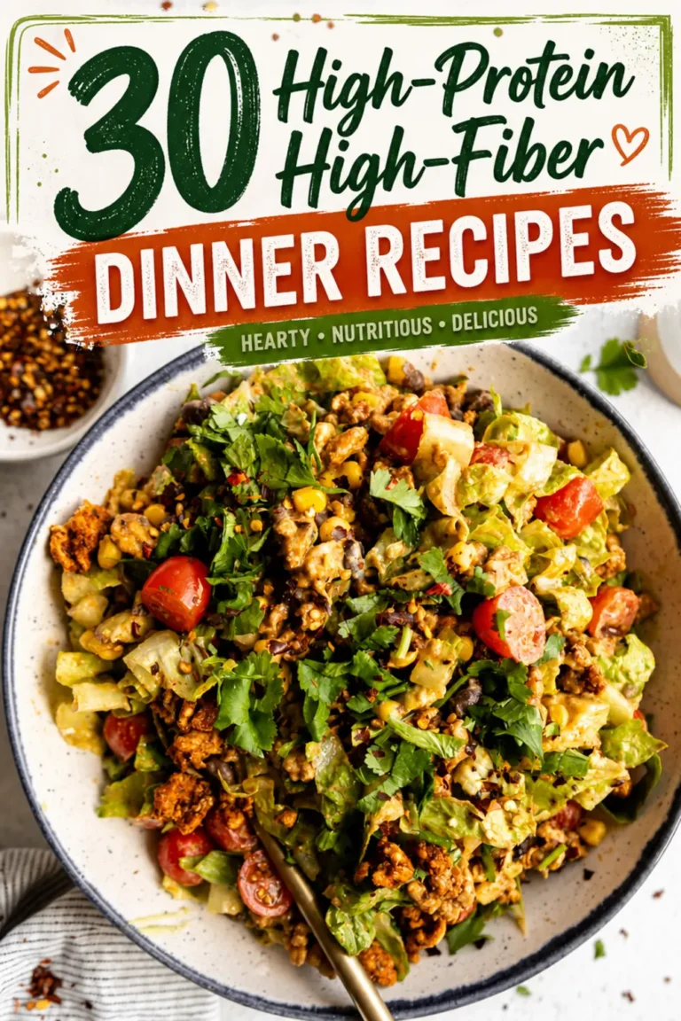 30 High-Protein High-Fiber Dinner Recipes