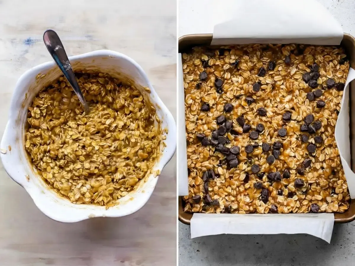 Banana Peanut Butter Oat Bars: A Healthy On-the-Go Snack Recipe 11 Banana Peanut Butter Oat Bars, The Directions