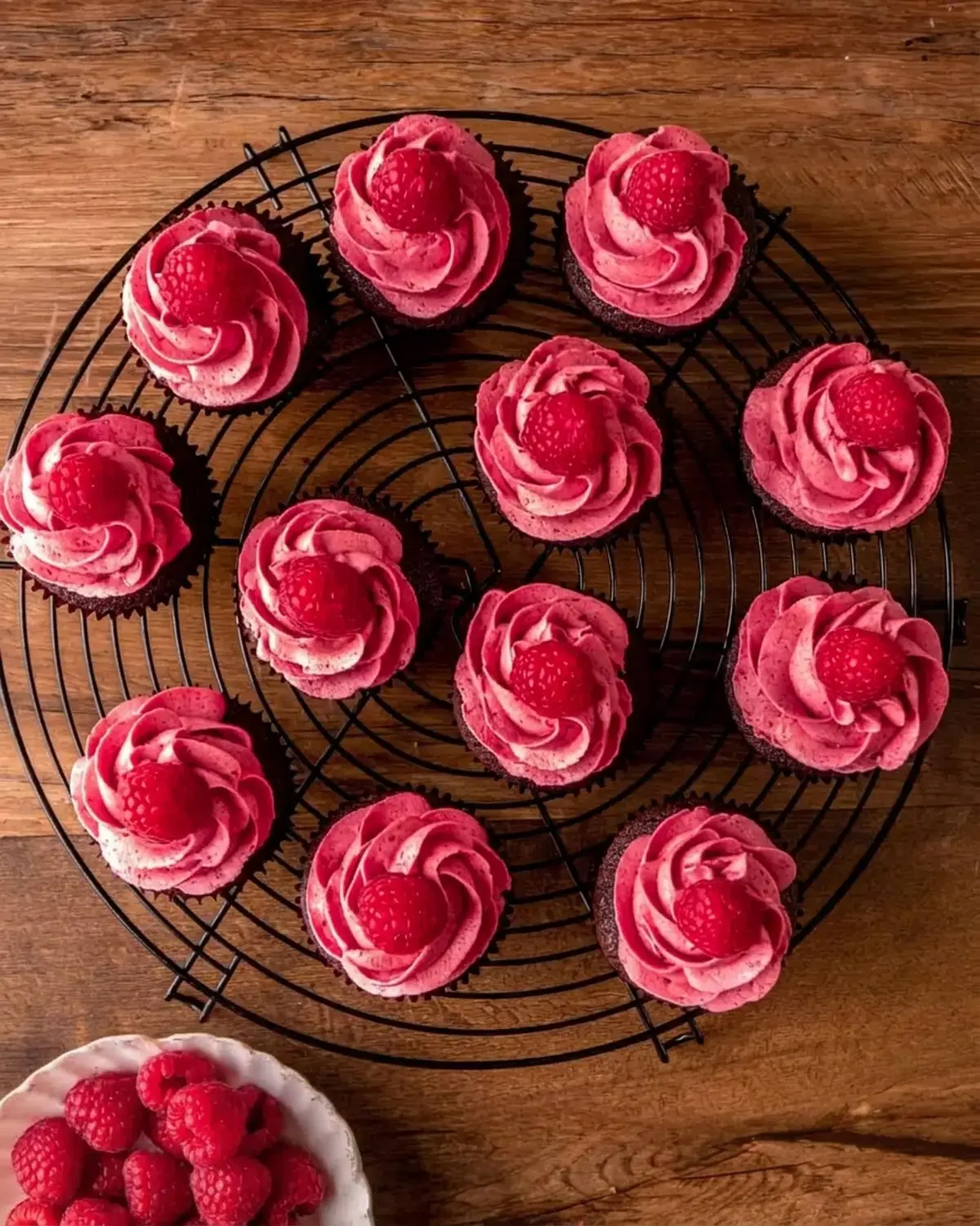 Chocolate Raspberry Cupcakes, Step by Step Instructions