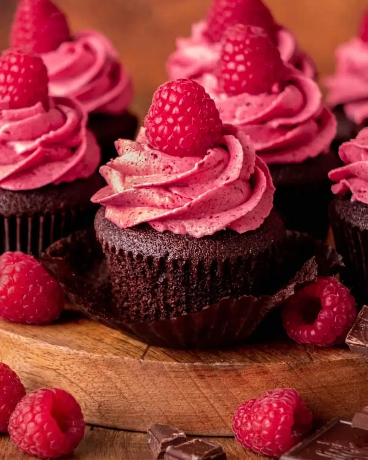 Chocolate Raspberry Cupcakes, Step by Step Instructions