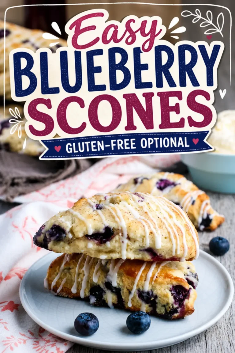 Easy Blueberry Scones Gluten-Free Optional