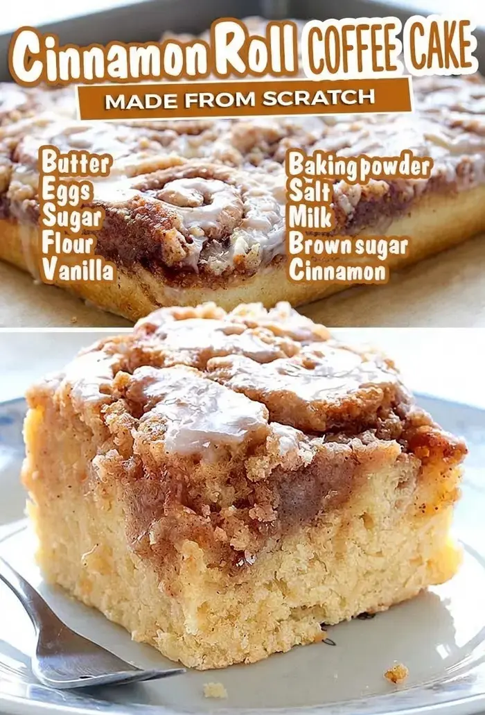 Easy Cinnamon Roll Coffee Cake Recipe with Gooey Cinnamon Swirl 13 Easy Cinnamon Roll Coffee Cake