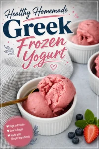Healthy Homemade Greek Frozen Yogurt