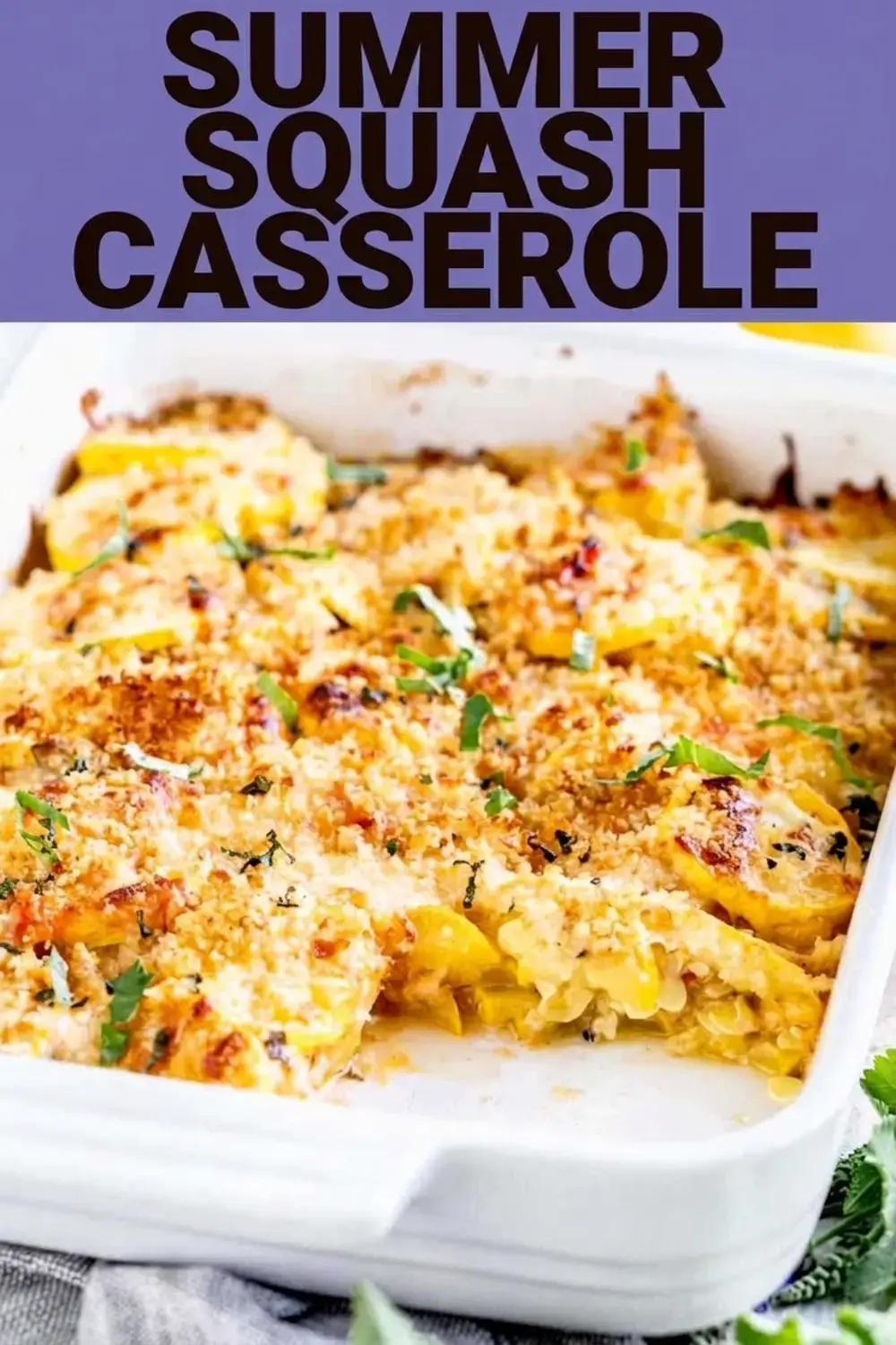 Healthy Yellow Summer Squash Casserole Recipe with Cheesy Breadcrumb Topping 16 Healthy Yellow Summer Squash Casserole