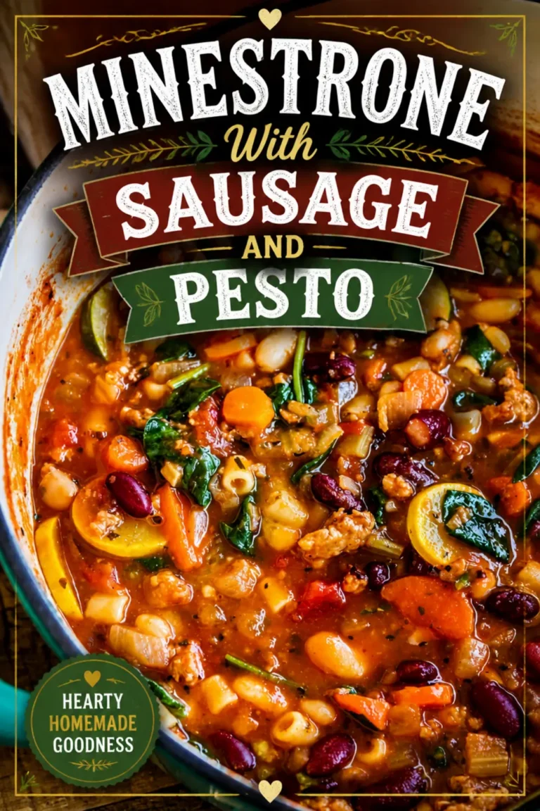 Minestrone With Sausage And Pesto