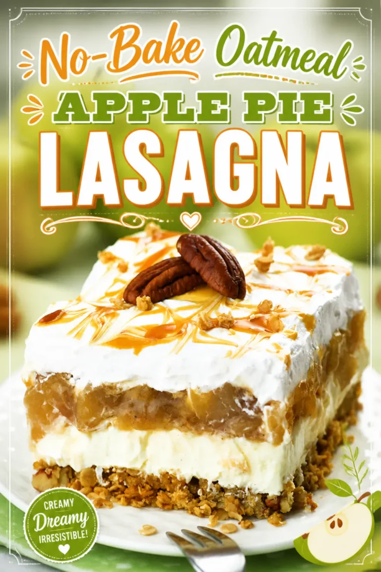 No-Bake Oatmeal Apple Pie Lasagna