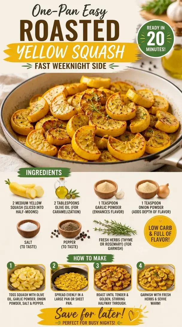 One Pan Easy Roasted Yellow Squash: A Quick and Flavorful Side Dish 3 One Pan Easy Roasted Yellow Squash, One Pan Easy Roasted Yellow Squash: Fast Weeknight Side