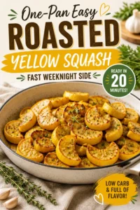 One Pan Easy Roasted Yellow Squash