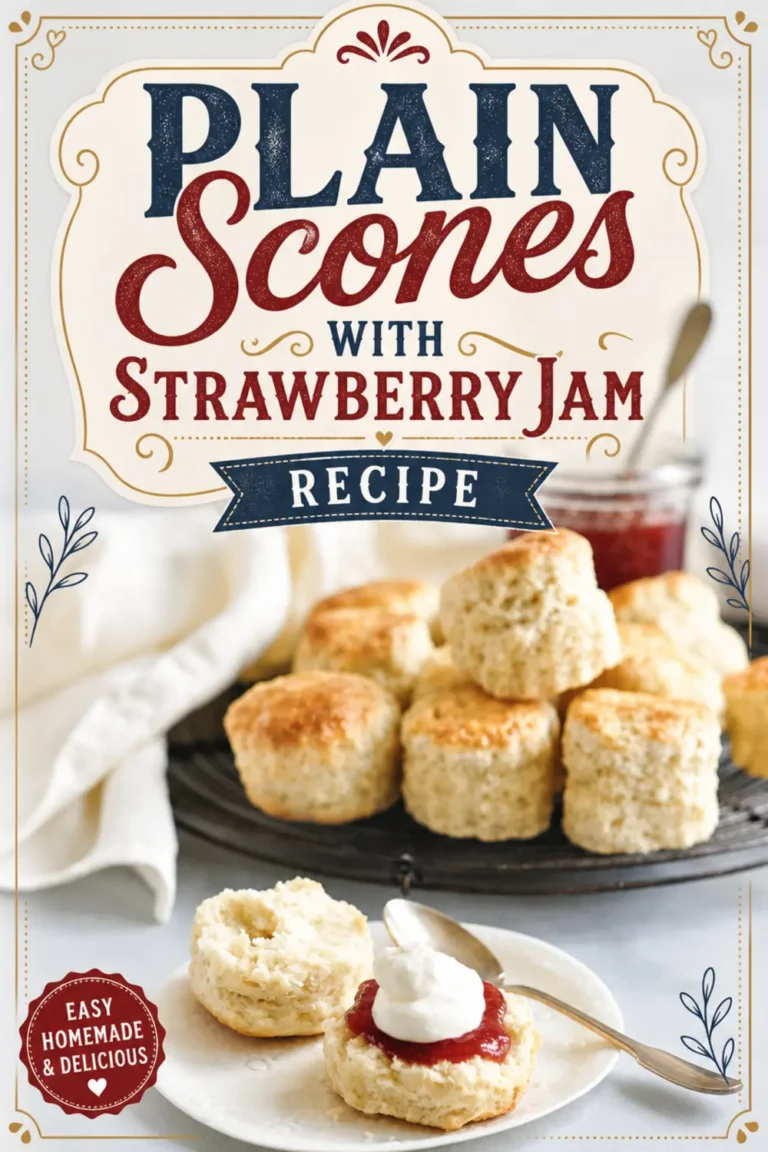 Plain Scones With Strawberry Jam Recipe