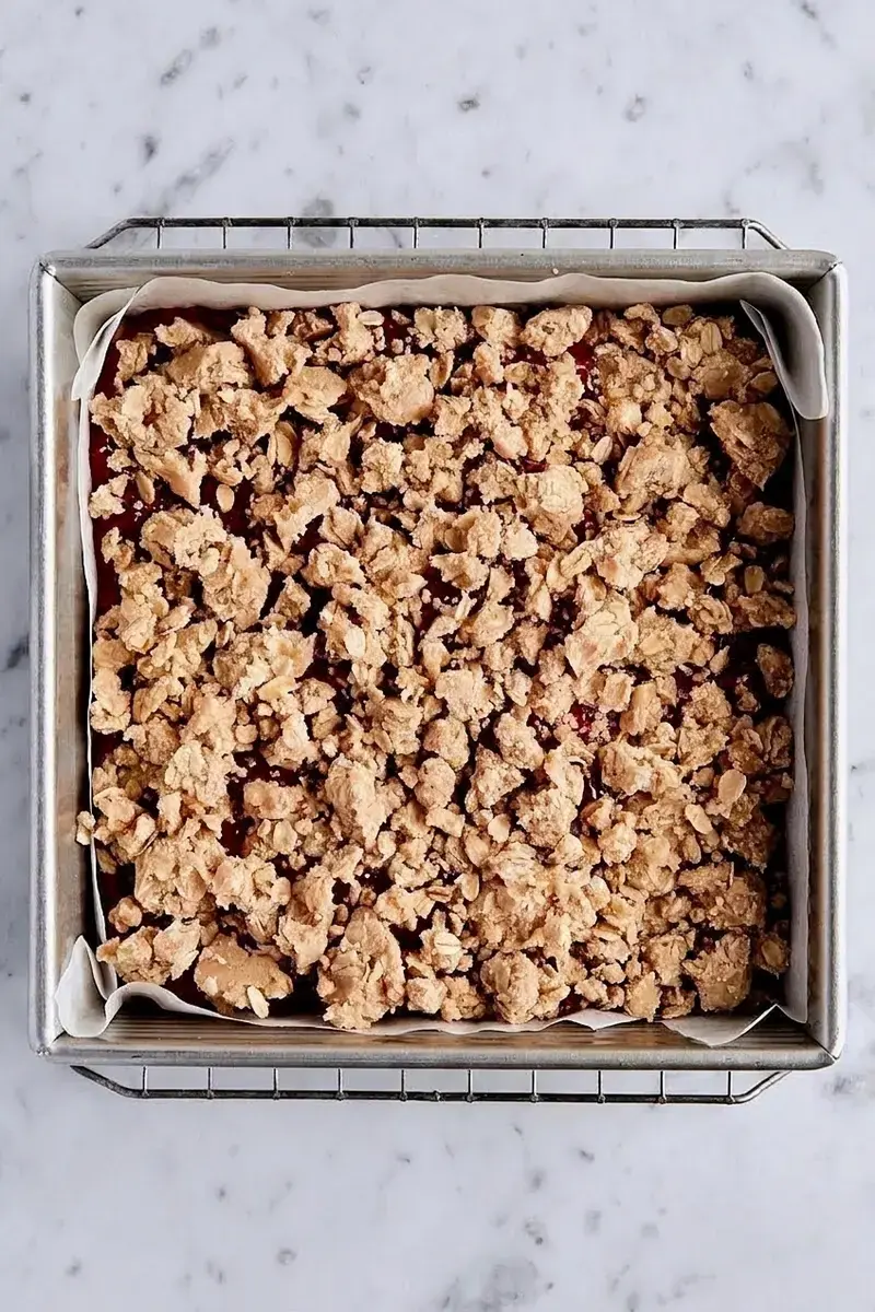 Raspberry Crumble Bars, Raspberry Crumb Bars, Step by Step
