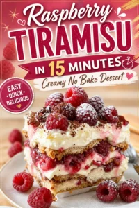 Raspberry Tiramisu In 15 Minutes Creamy No Bake Dessert