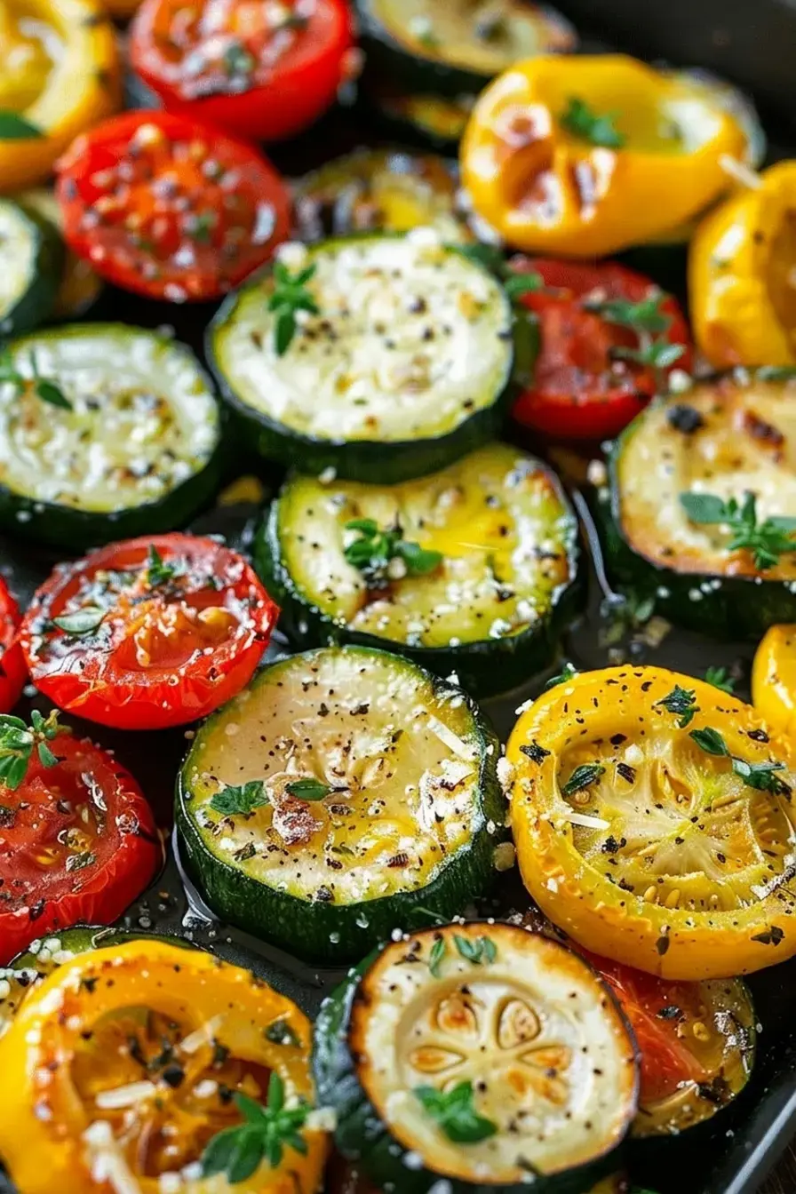 Roasted Garlic-Parmesan Zucchini Squash And Tomatoes: A Simple Summer Side Dish 10 Roasted Garlic-Parmesan Zucchini Squash And Tomatoes, Roasted Garlic Parmesan Zucchini, Squash And Tomatoes