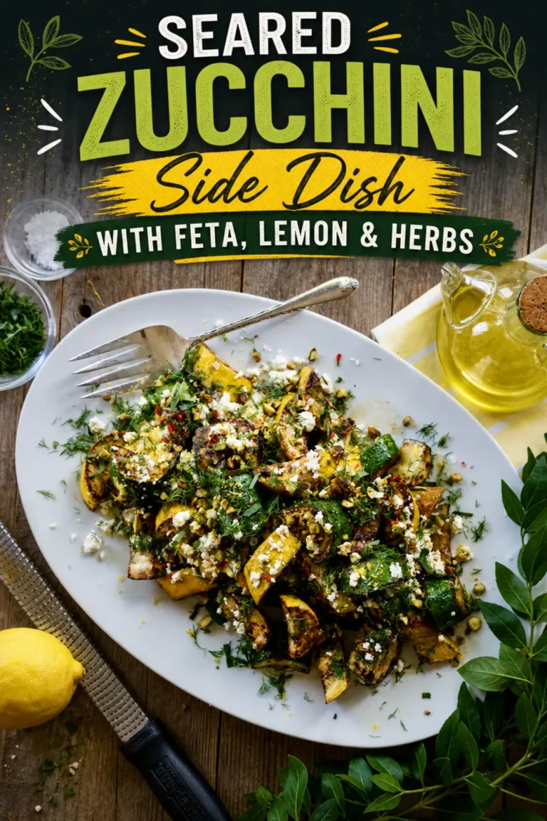 Seared Zucchini Side Dish With Feta Lemon And Herbs Quick Summer Recipe 4 Seared Zucchini Side Dish With Feta Lemon And Herbs