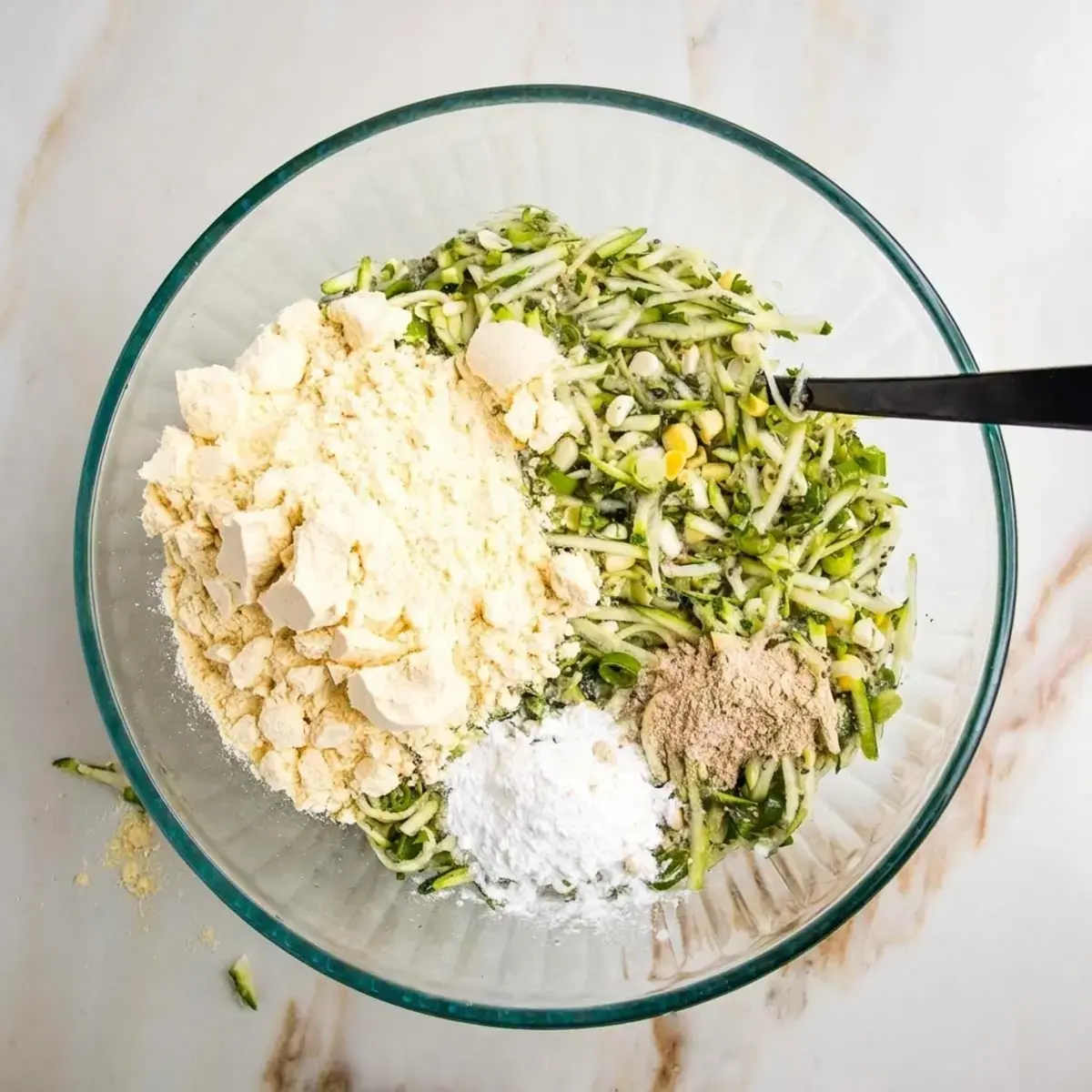 Zucchini Corn Fritters, What about all that liquid from the zucchini