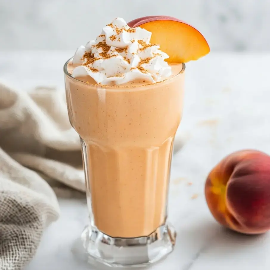 17 Best Ever Homemade Milkshake Recipes!, 14. Peach Milkshake